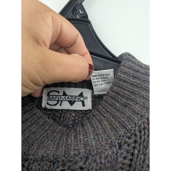 Vintage Fisherman Sweater Men Size XXL Pullover Chunky Knit Academia Wool Blend - Picture 9 of 9